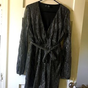 Gold and black metallic party dress Lulu’s